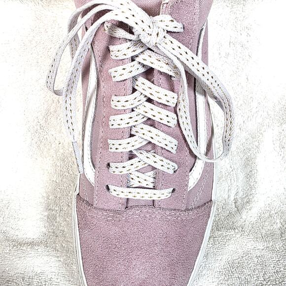 Vans Women's 10 Athletic Shoes Violet Suede White Accents Sparkle Laces Sneakers - Picture 8 of 9